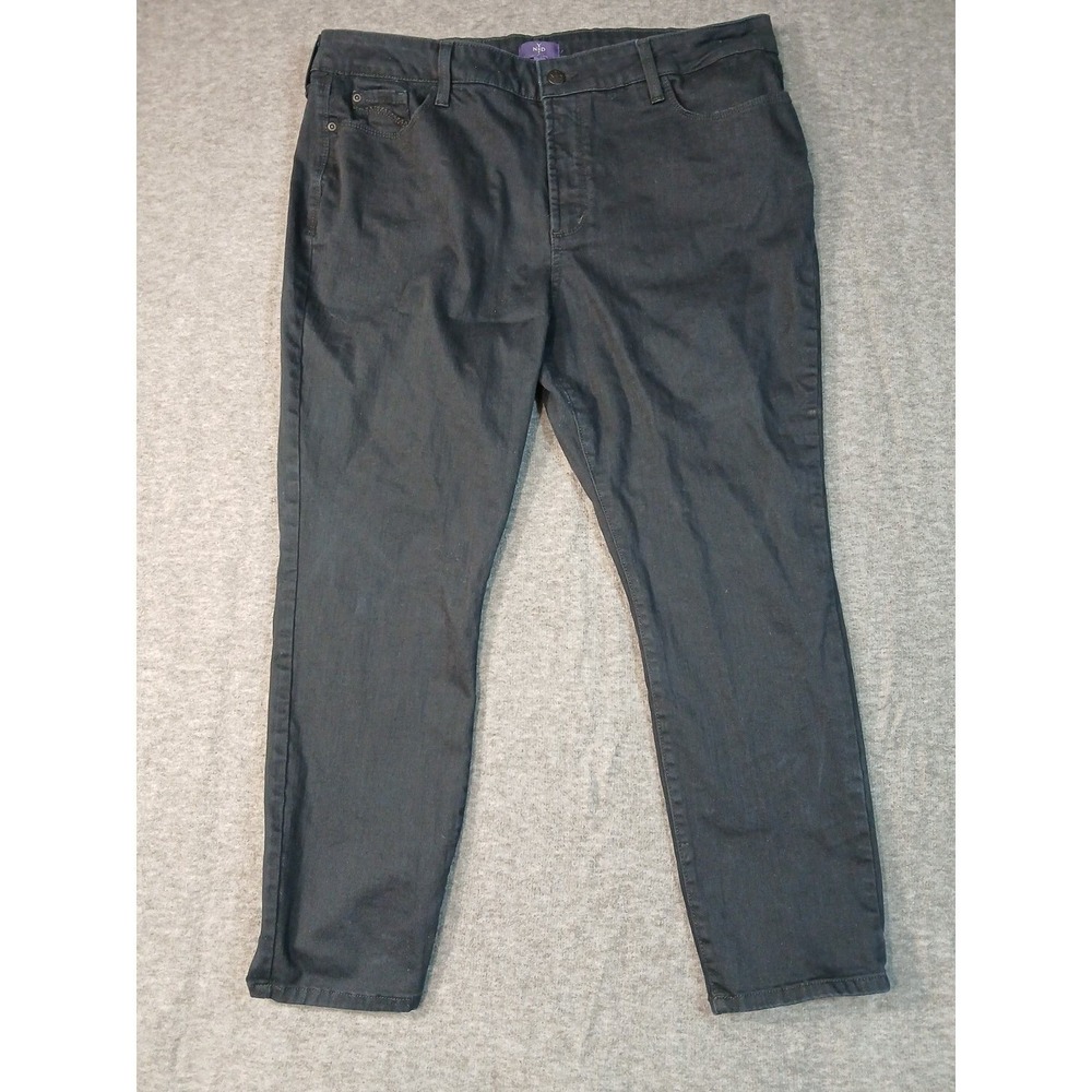 NYDJ Pants Womens 18P Clarissa Ankle Black Stretch P77J44DT4052 EUC